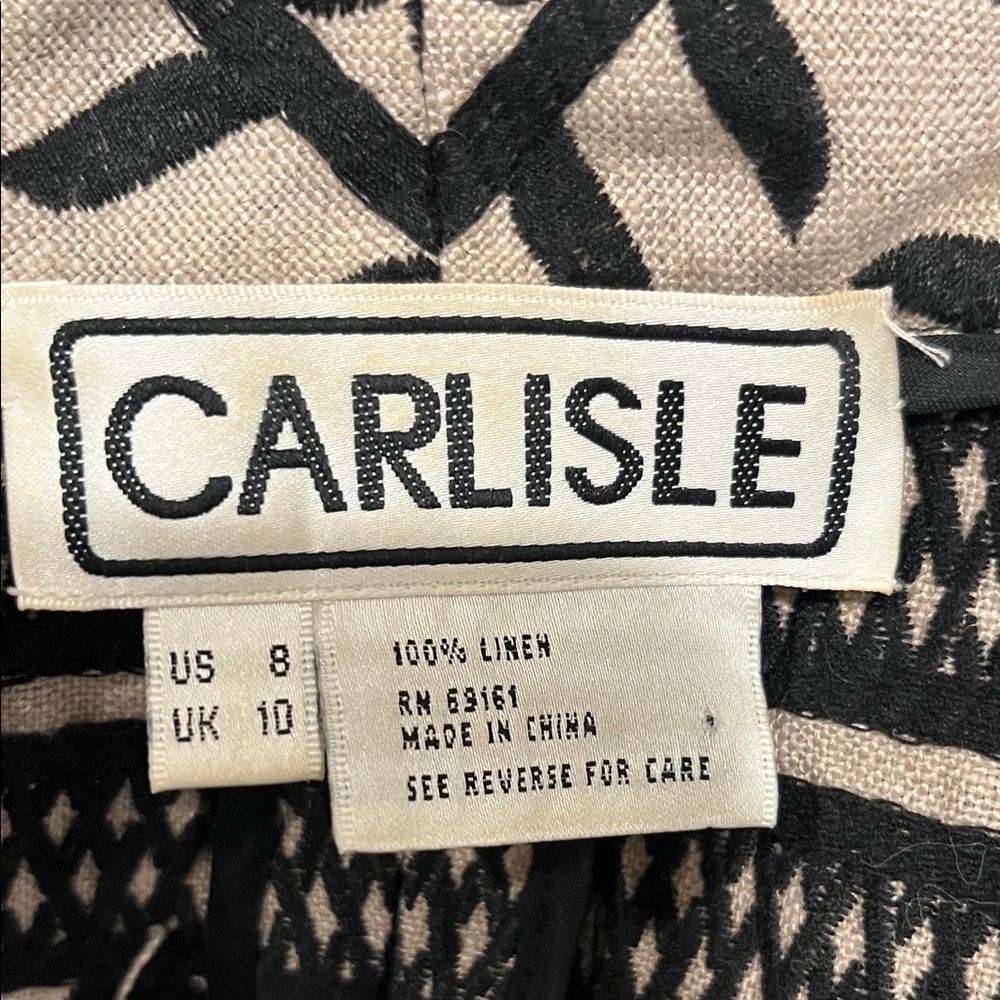 Vintage-Carlisle-Women's Black and Cream Patterned Jacket - Picture 9 of 9